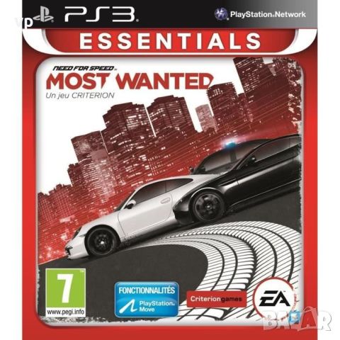 Игра Need For Speed NFS Most Wanted Essentials за Плейстейшън 3, гонки с коли Playstation PS3 блурей