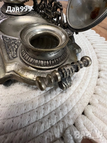 Стара колекционерска мастилница в стил art Nuevo., снимка 6 - Антикварни и старинни предмети - 54133516