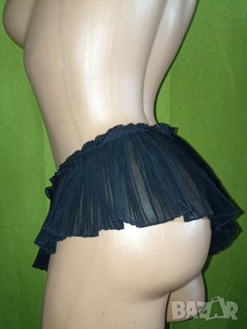 Еротични плисирани бикини в черно L, XL, снимка 9 - Бельо - 45714965