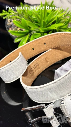 колани от естествена кожа в кутия prada, снимка 3 - Колани - 53635836