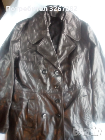 Шлифер,Черен,Естествена Кожа,, снимка 17 - Шлифери - 51744396