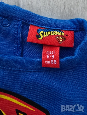 Бебешки ромпър Супермен 6-9 месеца, снимка 3 - Бебешки гащеризони - 52116224