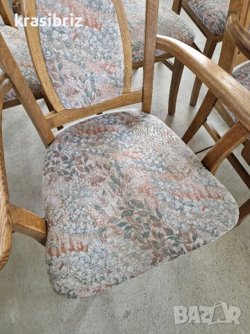 К-т Масивни Столове-5бр -2 с Подлакътници-внос от Германия!, снимка 5 - Столове - 53535104