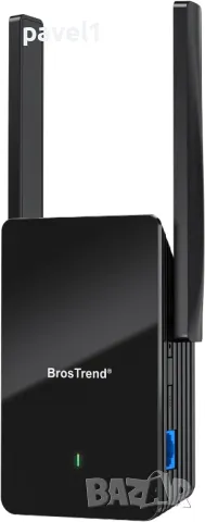 WiFi 6 Extender AX1500 Екстендер WiFi Booster, до 2000 кв.м и 40 устройства, снимка 1 - Мрежови адаптери - 47931646