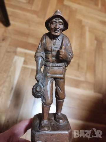 Винтидж, детайлна, немска дърворезба-статуетки, снимка 4 - Антикварни и старинни предмети - 53387886