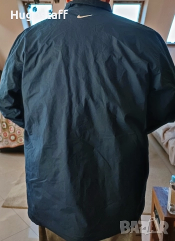 Винтидж футболна Мъжка Шуба яке подплата син Nike Л/Хл, снимка 8 - Спортни дрехи, екипи - 52253673