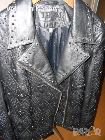 THOM черно дамско яке инкрустирано с много камъни, снимка 3 - Якета - 53383603