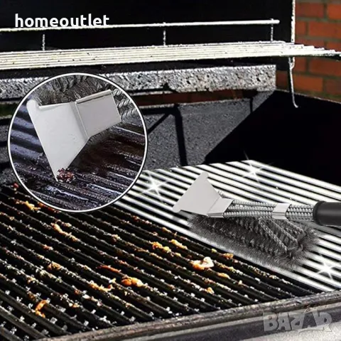 ПРОМОЦИЯ Четка за почистване на грил BBQ GRILL BRUSH (X000U0KIMJ), снимка 4 - Барбекюта - 50096831