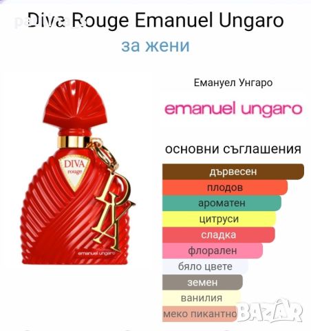 Дизайнерски парфюм "Diva rouge" by Ungaro / 100ml EDP , снимка 6 - Дамски парфюми - 45911733