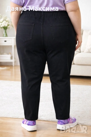 ГИГАНТ черен еластичен панталон с ластична талия 💥13€/ 25,43 лв, снимка 2 - Панталони - 53642393