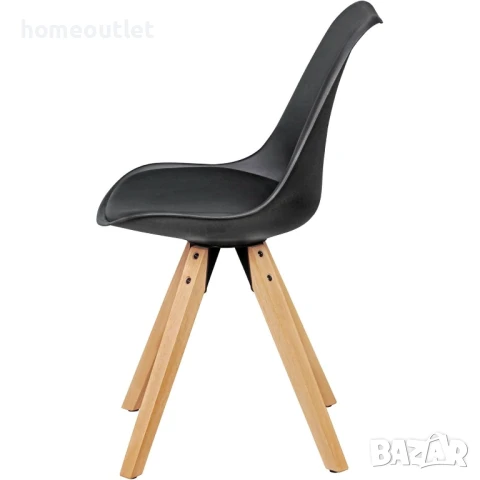 Трапезни столове с крака от масивна дървесина, к-т от 4 бр. - LQ-YB-4HEI, снимка 2 - Столове - 50738760