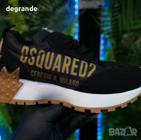 Дамски маратонки Dsquared2 Цвят - Черно и Златисто, снимка 3 - Маратонки - 51629793