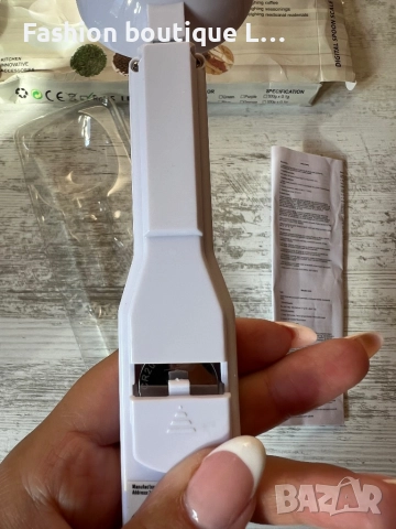 Нова електронна лъжица везна с дисплей + включена батерия в кутия и инструкции ❤️, снимка 5 - Аксесоари за кухня - 52402156