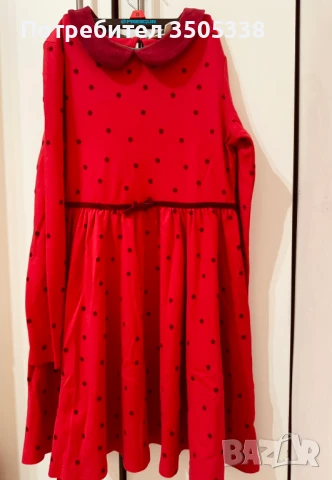 Червена рокля Mini Boden, снимка 6 - Детски рокли и поли - 50884473