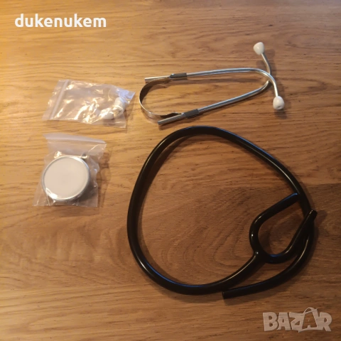 Медицински стетоскоп, класически, едностранен, черен, снимка 7 - Уреди за диагностика - 53228762