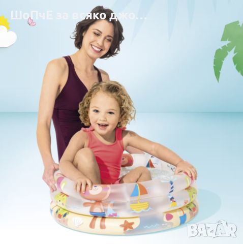 Детски надуваем басейн от 1-3 години, снимка 3 - Басейни и аксесоари - 45247824