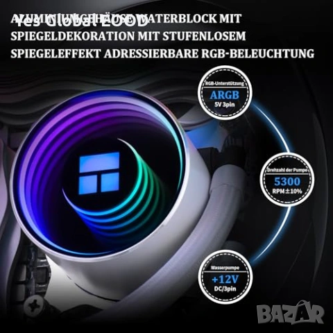 Thermalright Frozen Notte 360 White ARGB водно CPU охлаждане, снимка 4 - Други - 53416445