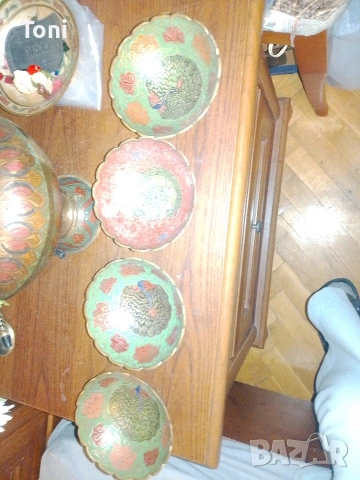 индийска ваза 4 броя, индийска купа 10 броя-SKE,CHINAR,Ramnath+1 ибик-(handmade made in india), снимка 13 - Антикварни и старинни предмети - 53417140