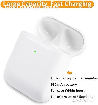 Нов Бял Заряден Кейс за слушалки AirPods 1 и 2 Безжично Зареждане Супер Лека кутия, снимка 4 - Други - 45570274