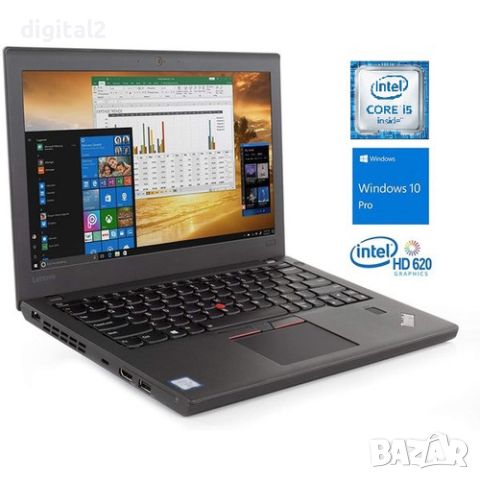 Лаптоп Lenovo Thinkpad T470S Intel i5-7200U, 20GB RAM-256GB + 500 GB HDD 24m Гаранция, снимка 1 - Лаптопи за работа - 45435939