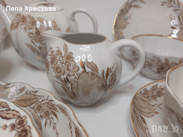 Сервиз за чай от руски порцелан, снимка 5 - Сервизи - 45031133