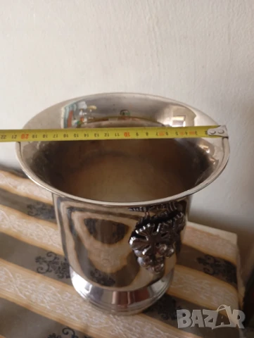 Посребрена шампаниера стил арт деко, снимка 3 - Други ценни предмети - 50937928