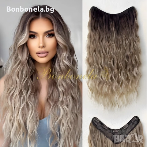 Екстеншън с клипс / треса / треса с клипси / клипс / Удължение за Коса, снимка 6 - Аксесоари за коса - 53034460