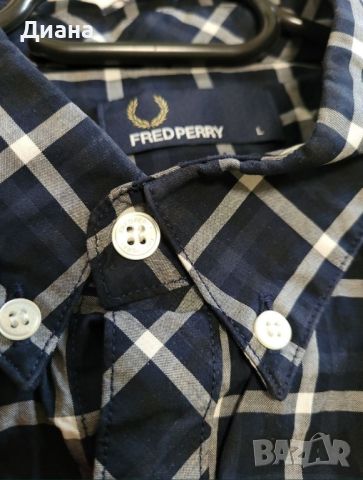 Оригинална мъжка риза Fred Perry, снимка 4 - Ризи - 45928690