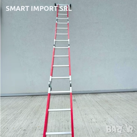 Професионална стъклопластова стълба KMP404F , 4x4 стъпала, снимка 2 - Железария - 52006772