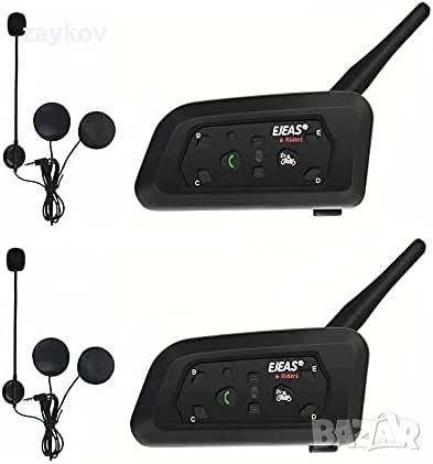 EJEAS V6 Pro 1200M Bluetooth интерком за мотоциклетна каска, интерком за мотоциклетни, снимка 1 - Резервни части за телефони - 46389579