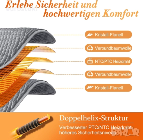 Focbeo XXXL електрическа нагревателна подложка 80 x 60 см, снимка 5 - Други - 51955623