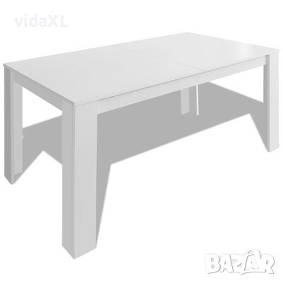 vidaXL Трапезна маса, 140x80x75 см, бяла(SKU:243056, снимка 1 - Маси - 45714310