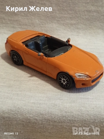 Метална количка HONDA S 2000 много красива за КОЛЕКЦИЯ ДЕКОРАЦИЯ 16592