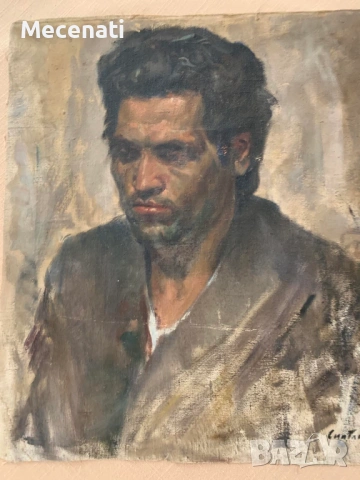 СИМЕОН ГЛОГИНКОВ (1919 - 1997) масло/платно портрет, снимка 6 - Картини - 53113503