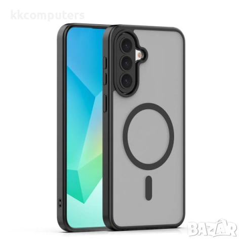 Калъф силикон с MagSafe / Черен / за Samsung A37 5G и Протектор Баркод : 3133888