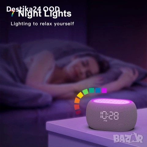 Дигитален часовник, радио, Bluetooth колонка и нощна лампа в едно, снимка 7 - Настолни лампи - 53896780
