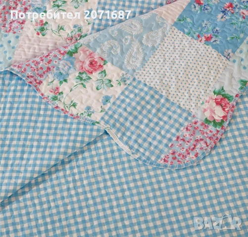 Комплект кувертюра за легло, снимка 3 - Олекотени завивки и одеяла - 54269348