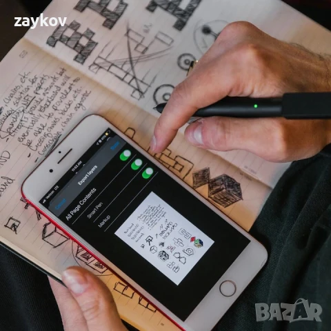 Интелигентен комплект за писане Moleskine Smart Notebook с писалка Smart Pen3, , снимка 5 - Друга електроника - 50773311