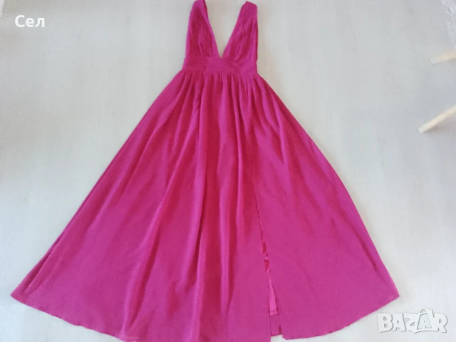 Дълга официална рокля с цепка С-М