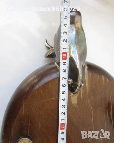 Красива голяма стара Дървена чиния - поднос, бик, маса, битова декорация, битов кът, снимка 10 - Други - 46364934