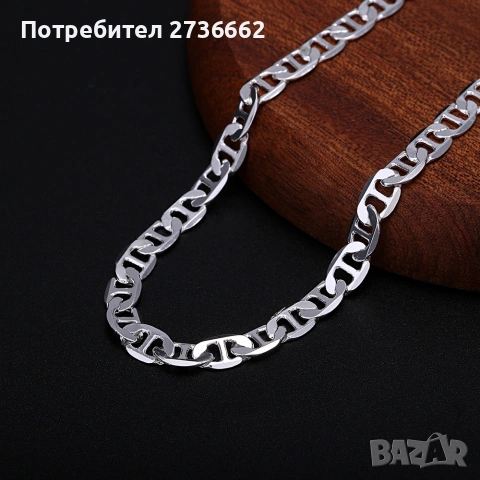 Сребърен Ланец " Mariner " , снимка 3 - Колиета, медальони, синджири - 53428279