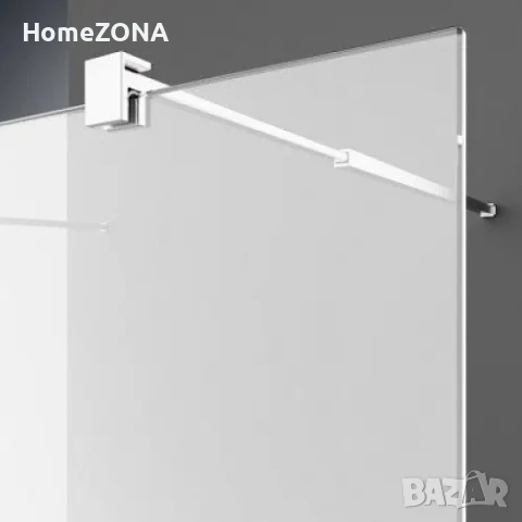 Параван за баня WALK IN, 8 мм, 80х200 см, хром, снимка 2 - Душ кабини и вани - 51324487