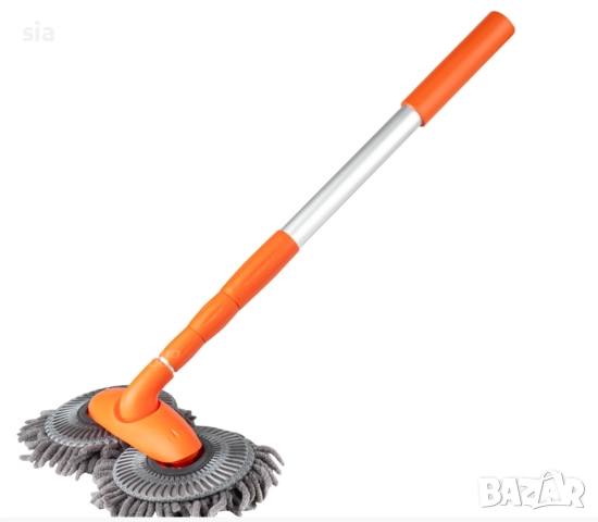 Телескопична четка за автомивка, въртяща се, микрофибър, AMIO