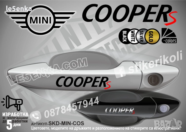 Mini COOPER S стикери дръжки SKD-MIN-COS