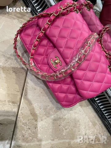 Chanel в цикламено , снимка 4 - Чанти - 53567056