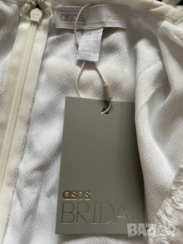 ASOS Булчинска рокля, 42 EU L, снимка 10 - Сватбени рокли - 45586911