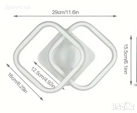 Висящи квадратни лампи , снимка 2 - Лед осветление - 47378330