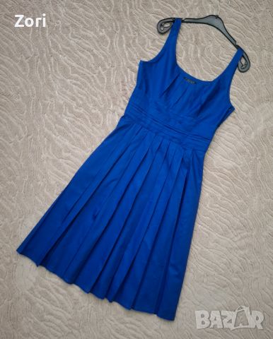 РАЗКОШНА рокля в кралскосин цвят, снимка 1 - Рокли - 46220018