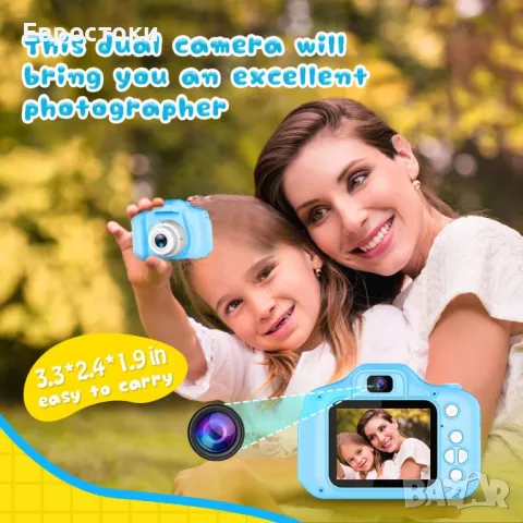 Seckton Upgrade Kids Selfie Camera, HD детска цифрова камера за малки деца, снимка 4 - Образователни игри - 47884715