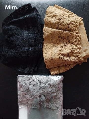 Чорапи ликра с дантела в Черно,светло сиво и цвят телесен 